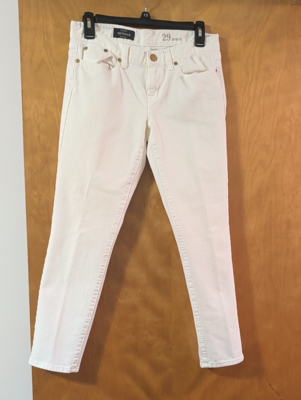 J.Crew Toothpick Faced White Ankle Jeans - Women's 29
